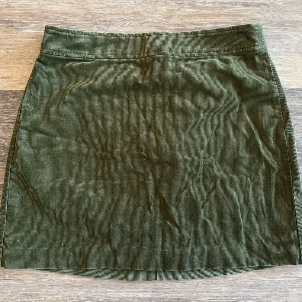 J. Crew Green Mini Skirt
